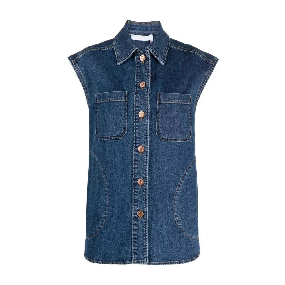 See by Chloé Vests Blue Dames