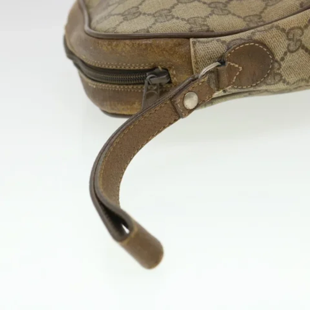 Gucci Vintage Pre-owned Canvas clutches Beige Dames