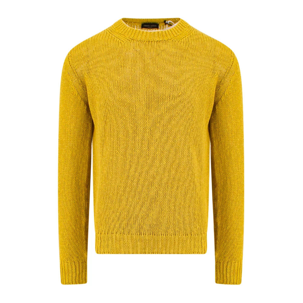 Roberto Collina Men Clothing Knitwear Yellow Ss23 Yellow Heren