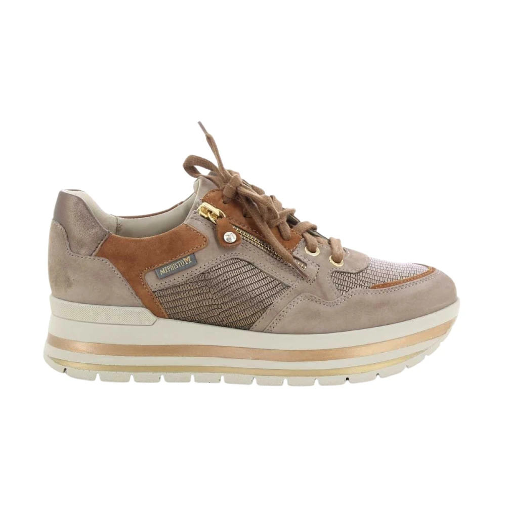 Mephisto Cognac Panthea W23 Sneakers Beige, Dam