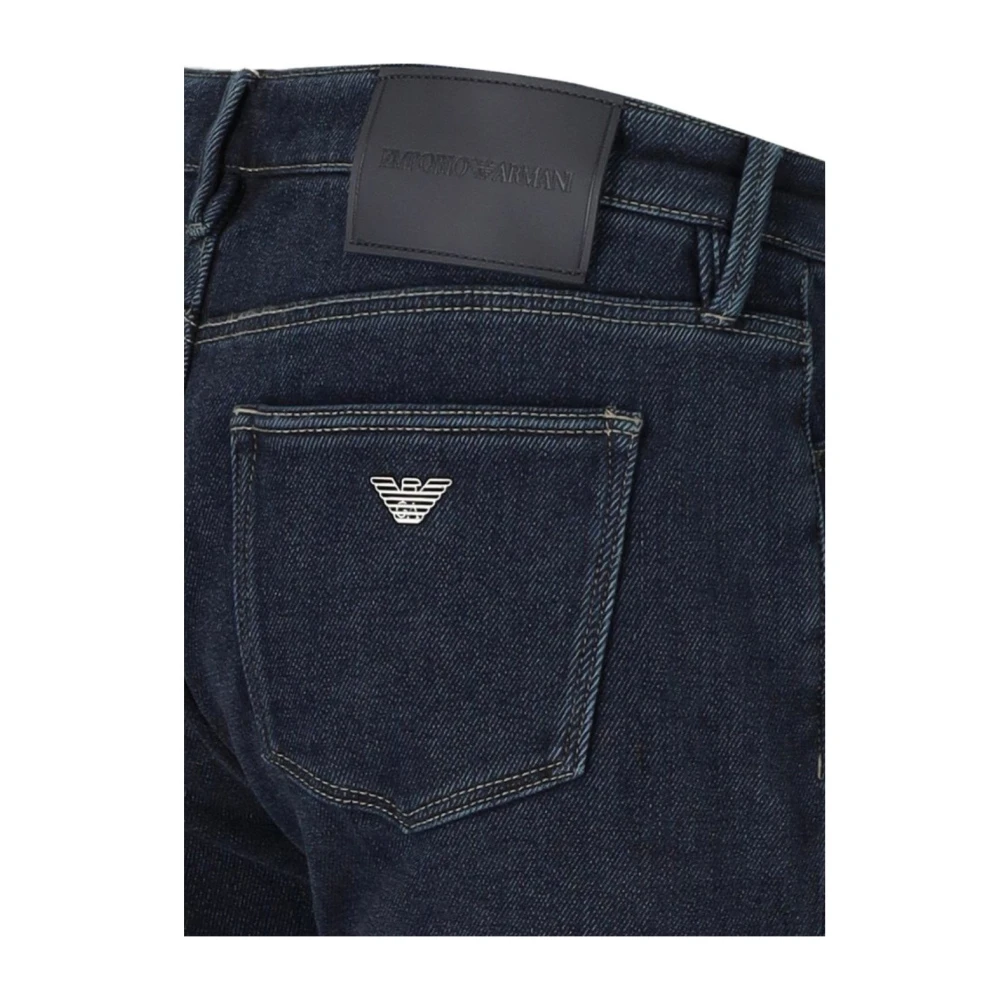 Emporio Armani Blauwe Slim Fit Jeans van Denim Blue Heren