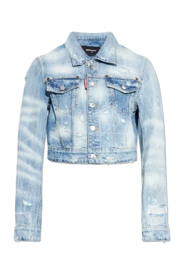 Vintage-Effekt Denimjacka