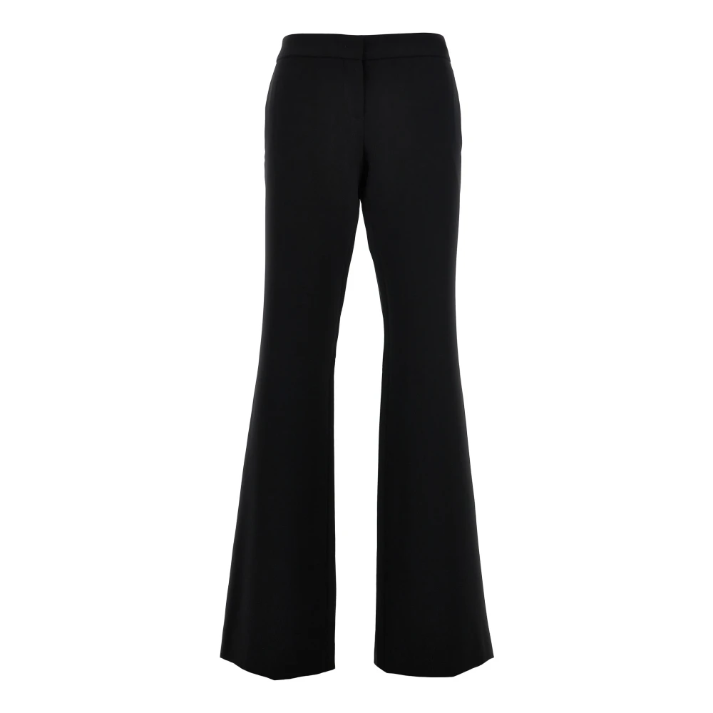 Moschino Women's Black Flared Leg Crepe Pants