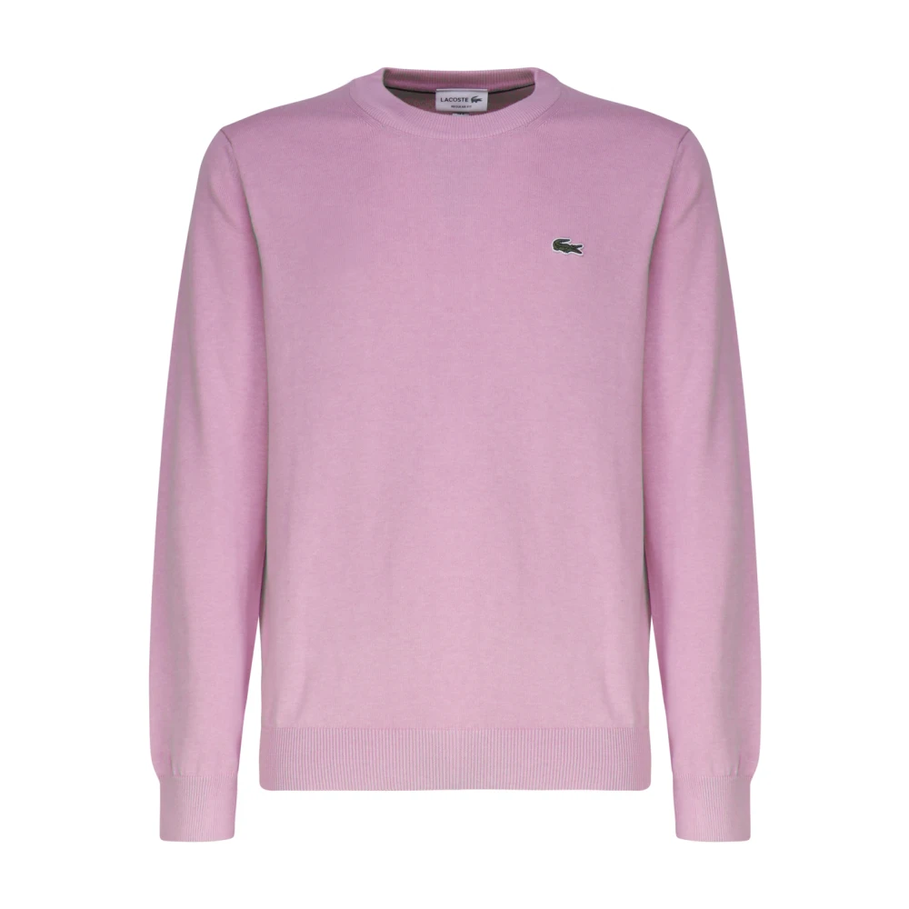 Lacoste Crew Neck Sweater met Iconisch Logo Pink Heren