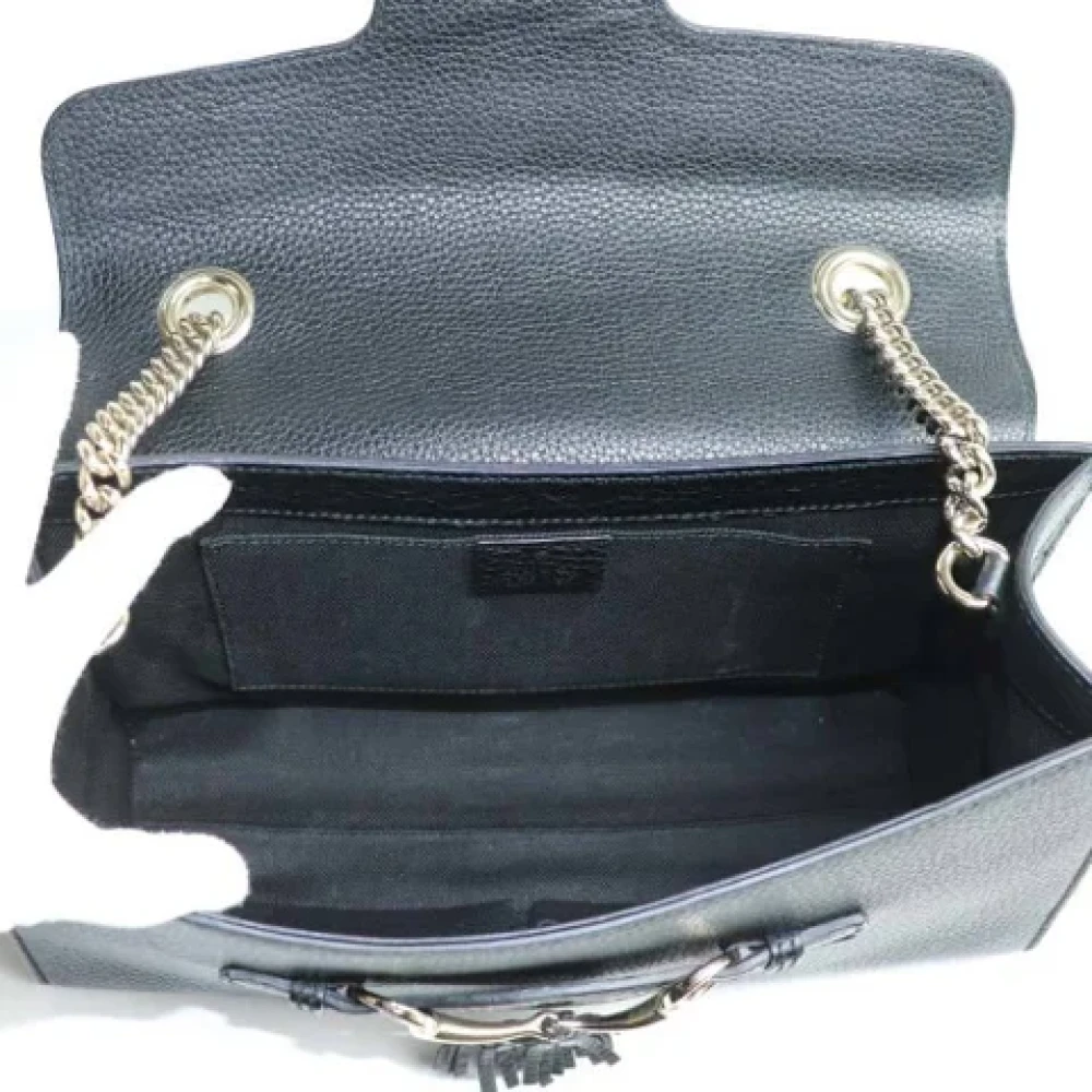 Gucci Vintage Pre-owned Leather gucci-bags Black Dames