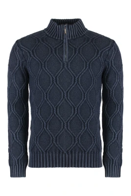 Räfflad Ull Turtleneck Tröja