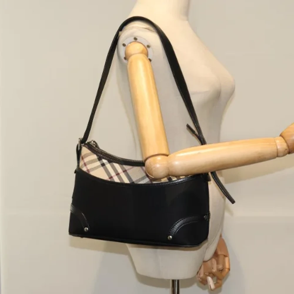 Burberry Vintage Pre-owned Fabric shoulder-bags Black Dames