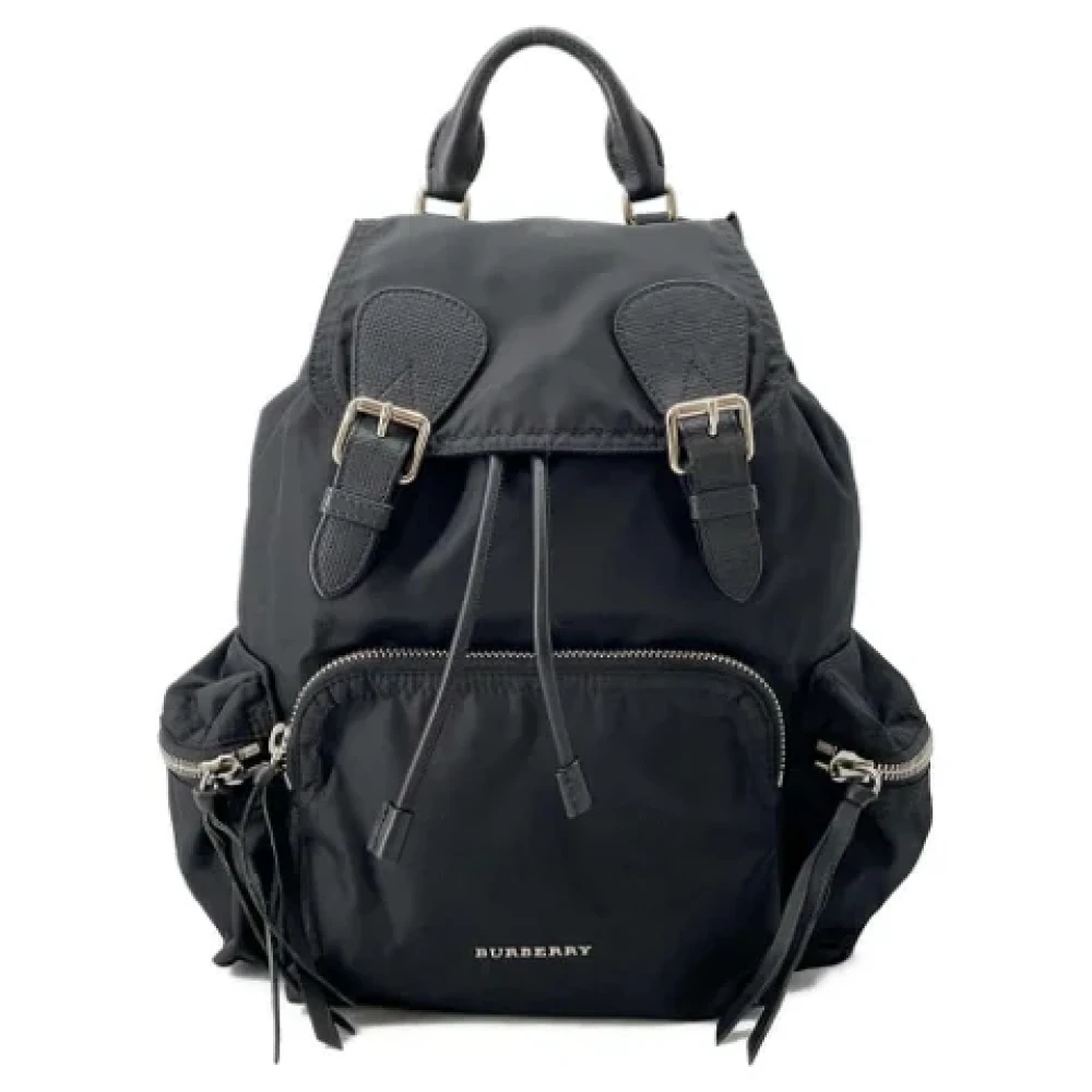 Burberry Vintage Pre-owned Fabric backpacks Black Dames