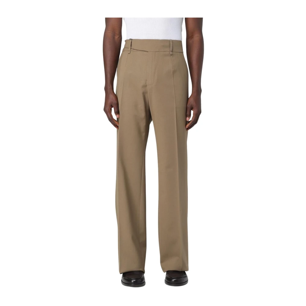 Dolce & Gabbana Men's Beige Stylish Wool Trousers