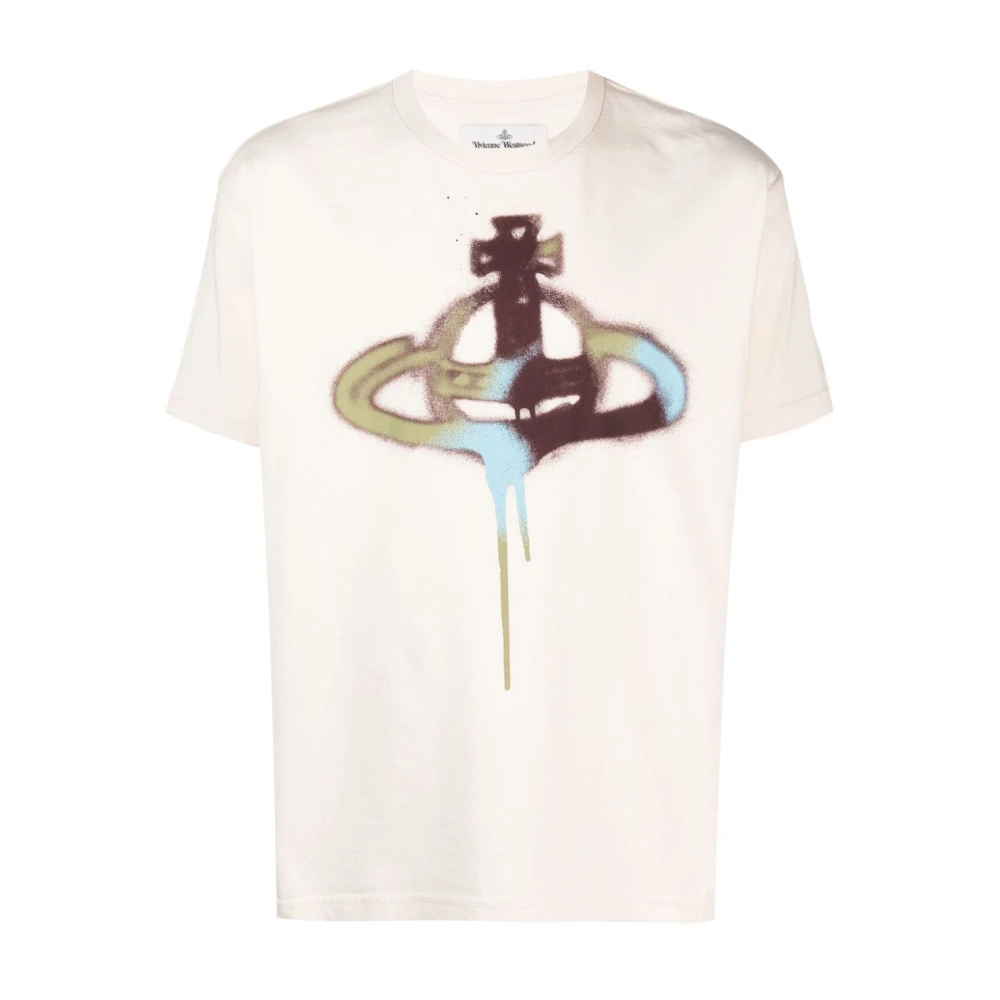 Vivienne Westwood Beige T-shirts en Polos met Signature Orb Logo Beige Heren