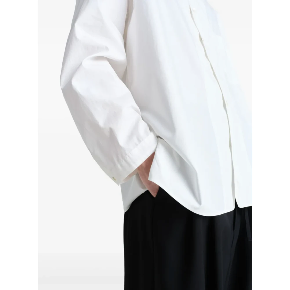 Lemaire Krijt V-hals Shirt White Heren
