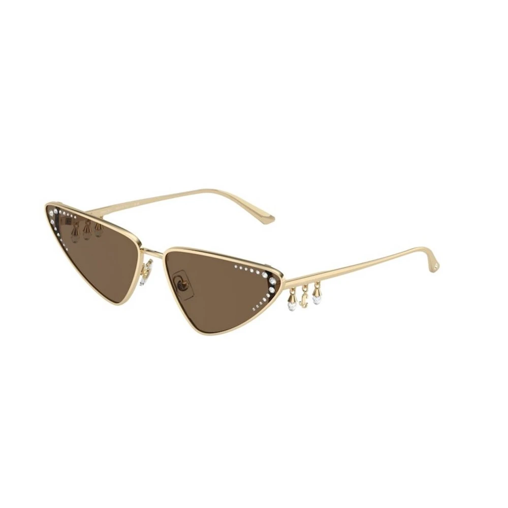 Jimmy Choo Women's Golden/Brown/Dark Frame Lenses Sunglasses