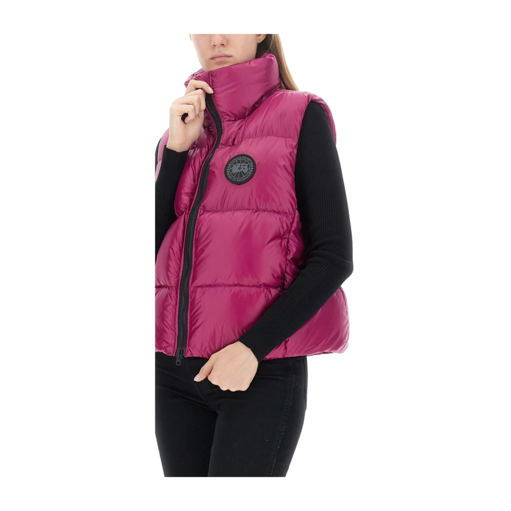 Canada Goose Logo Donsvest voor Vrouwen Pink Dames