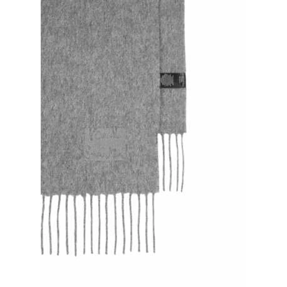 Paul Smith Lichtgrijze Kasjmier Sjaal Franje Gray Unisex