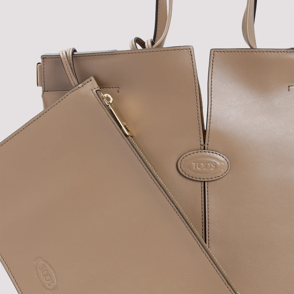 TOD'S Nude & Neutrals Shopper Tas Beige Dames