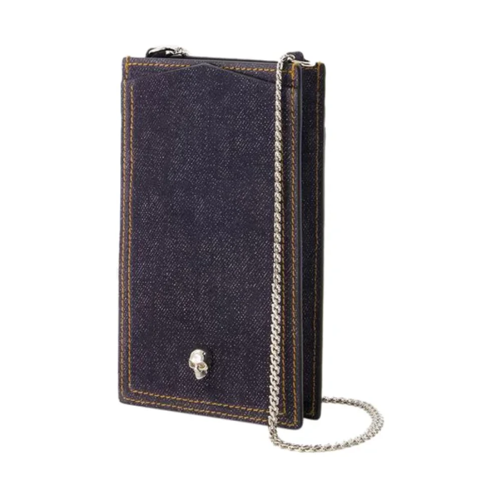 alexander mcqueen Leather scarves Blue Dames