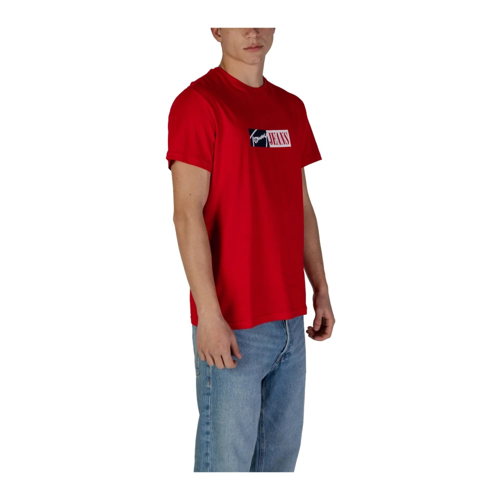 Tommy Jeans Rood Bedrukt Katoenen Ondergoed Red Heren