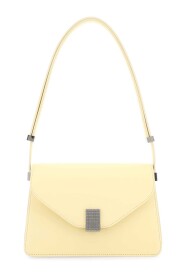 Borsa a tracolla in pelle gialla pastello