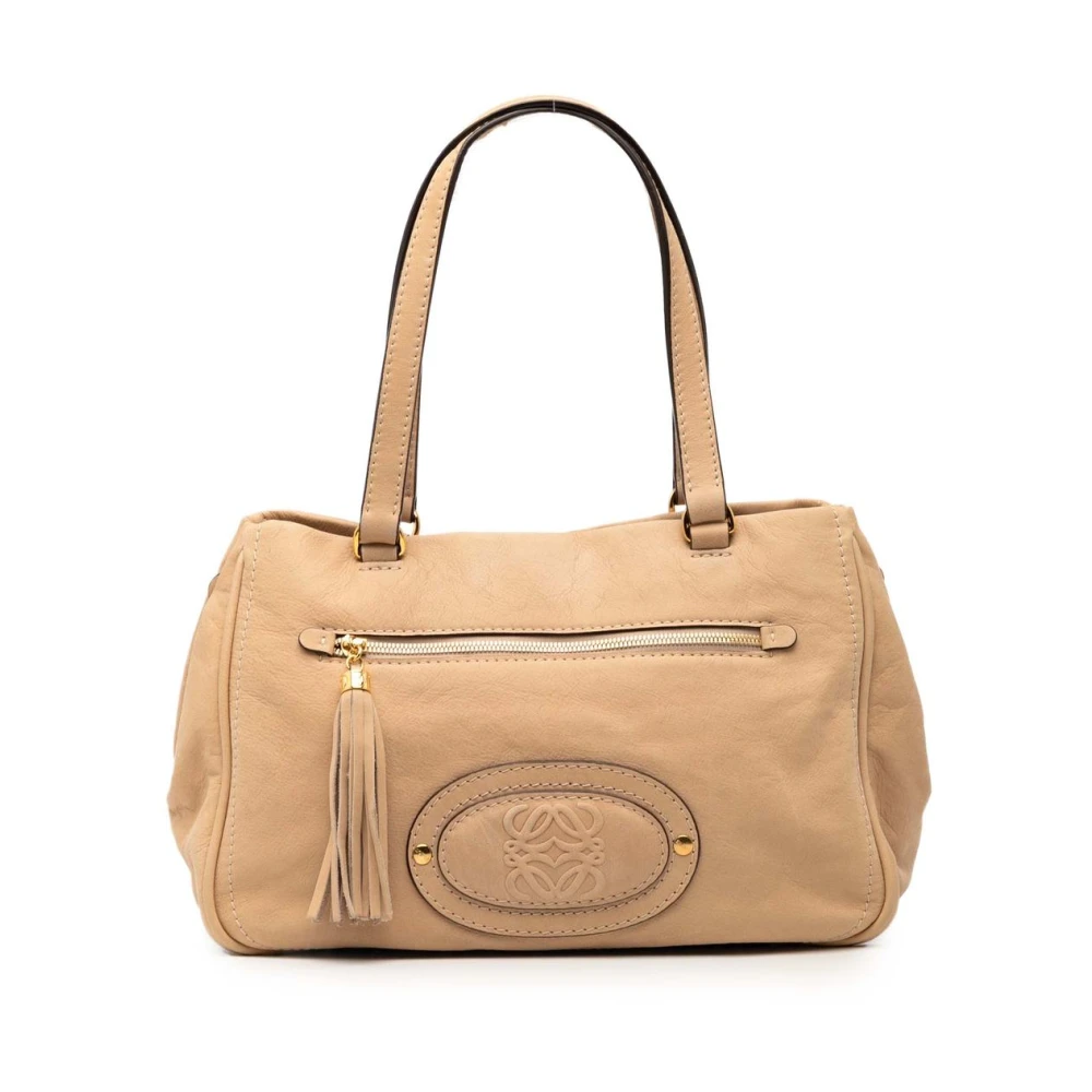 Loewe Pre-Owned Women's Brown Pre-Owned Leather Tote Bag