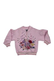 Flower zip sweatshirt