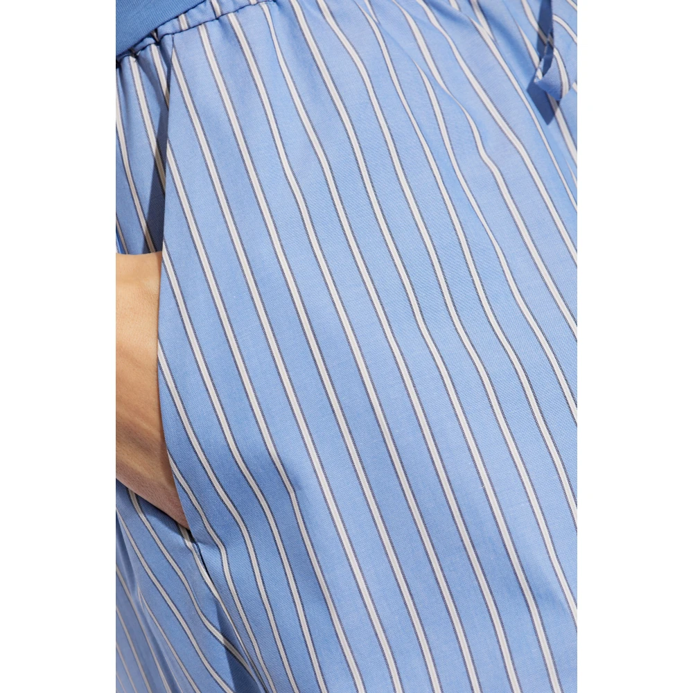 Marni Katoenen broek met gestreept patroon Blue Dames
