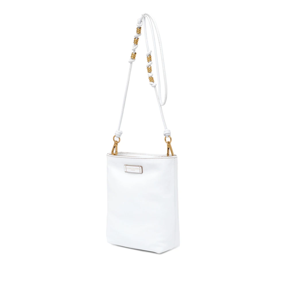 Gianni Chiarini Mini tas Camilla van glad leer White Dames