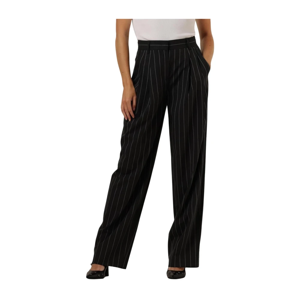 Co'Couture Elegante Pin Pleat Lange Broek Gray Dames