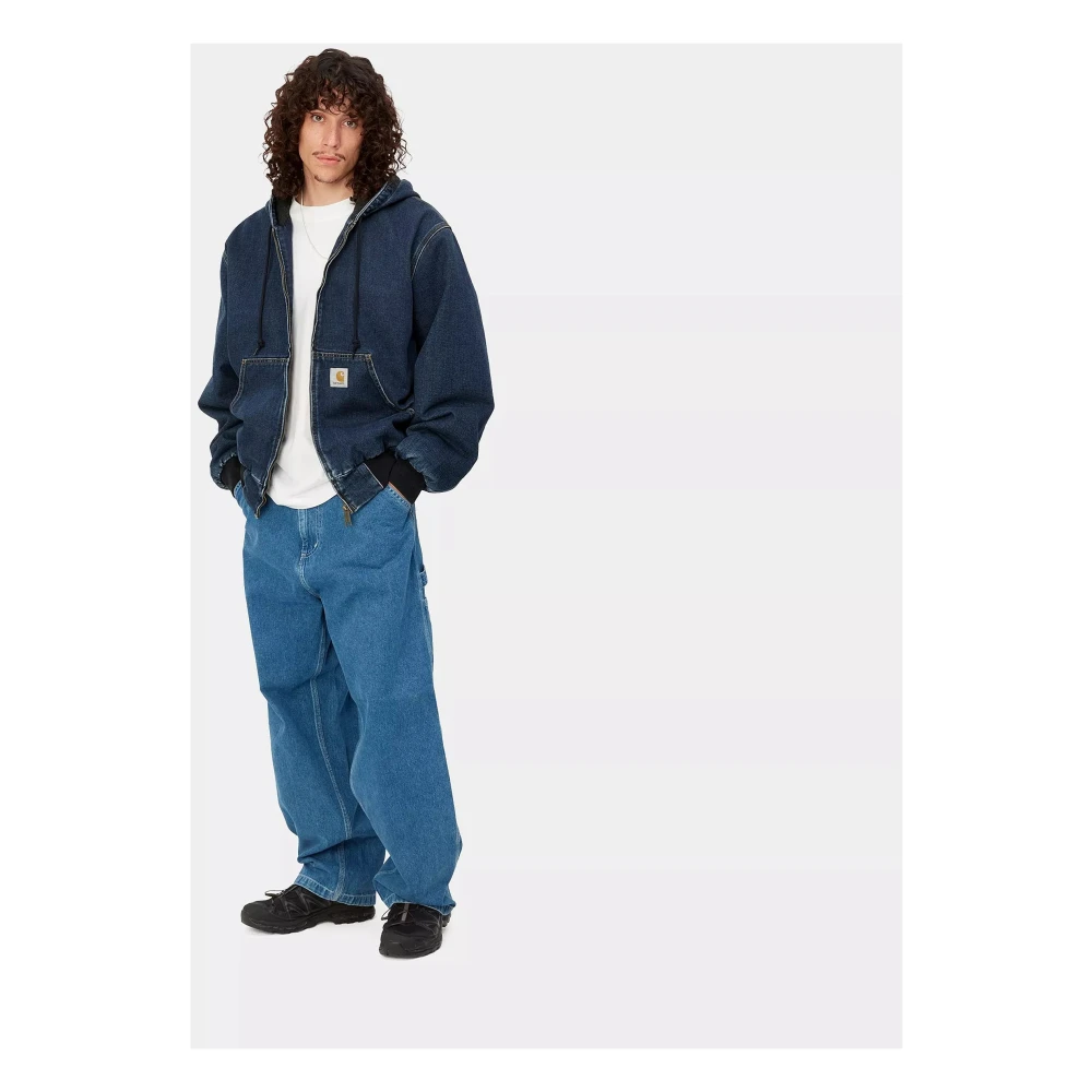 Carhartt WIP Originele Loose Fit Denim Jack Blauw Blue Heren