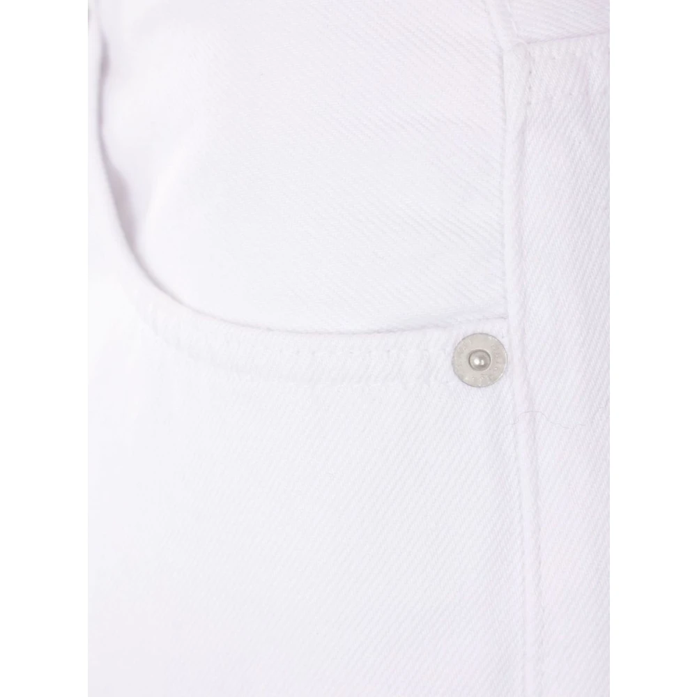 Haikure Korea Wijde Pijpen Jeans White Dames