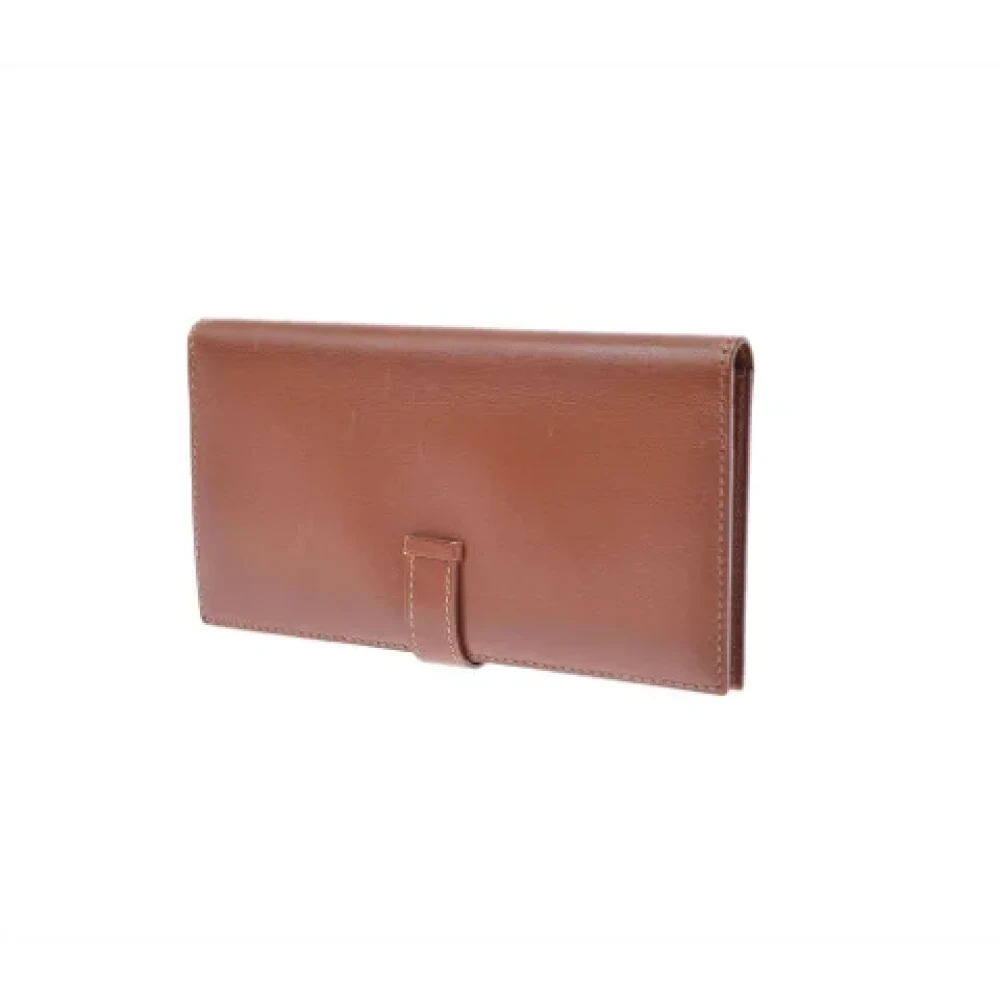 Hermès Vintage Pre-owned Leather wallets Brown Dames