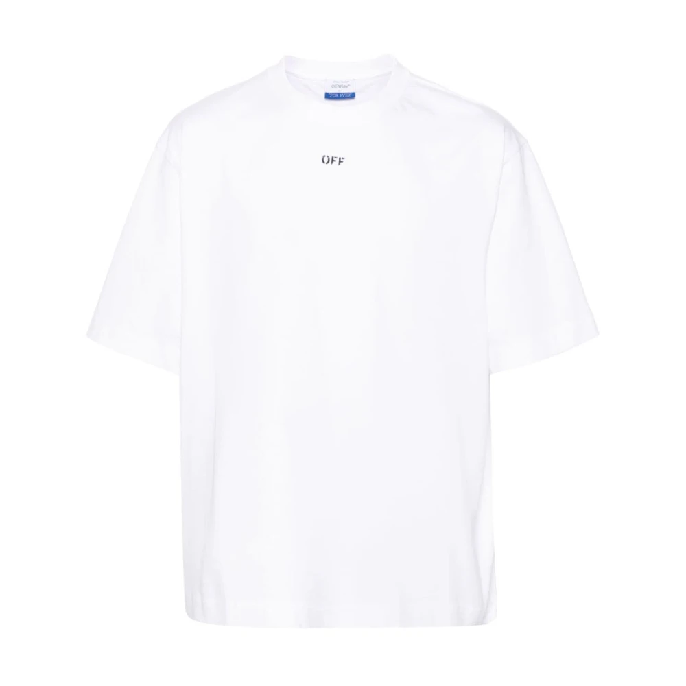 Off White Grafische Print T-shirts en Polos White Heren