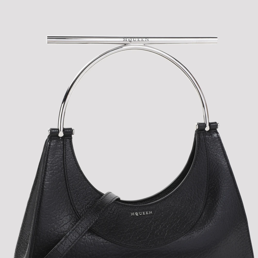 alexander mcqueen Zwart Zilver Cross Bar Tas Black Dames