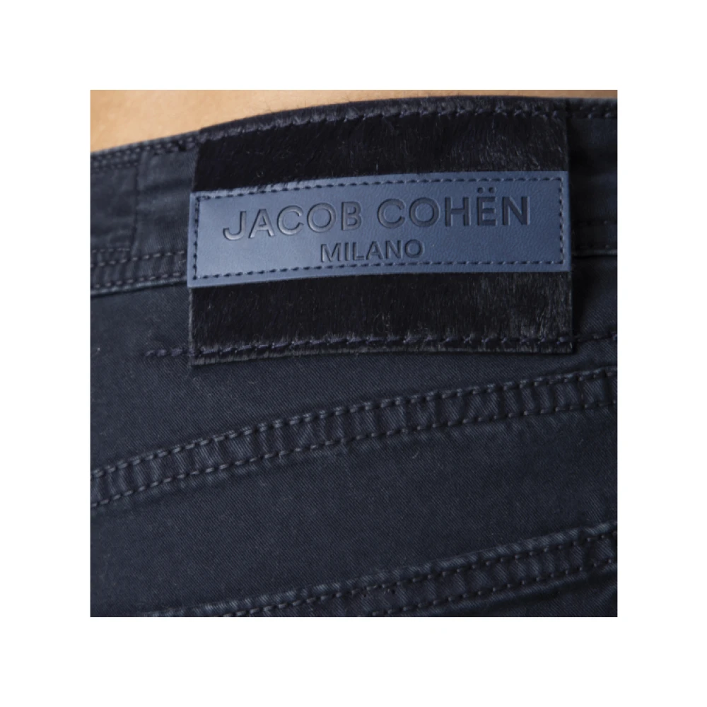 Jacob Cohën Marineblauwe Perzikhuid Jeans Black Heren