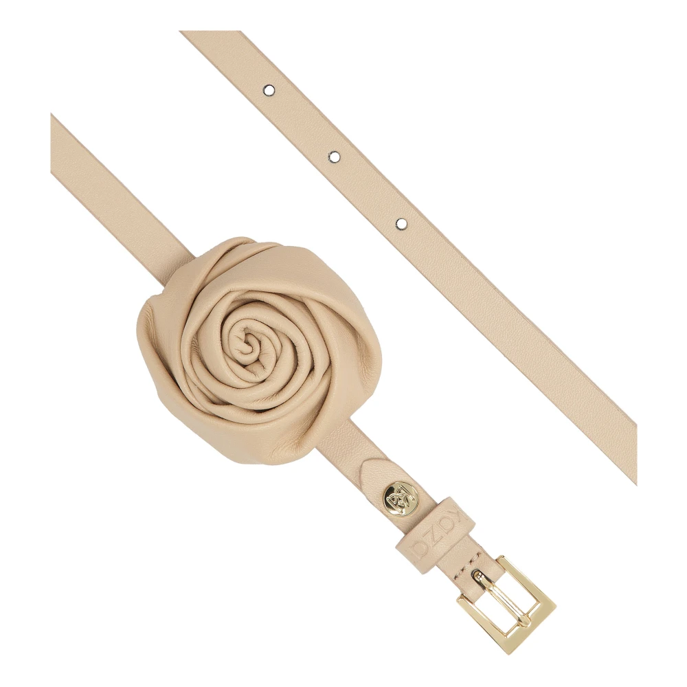 Kazar Beige riem met bloemmotief Beige Dames