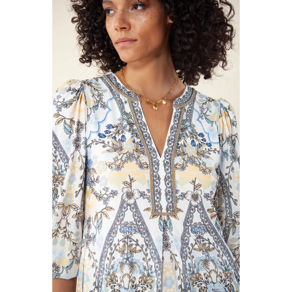 Hale Bob Zomerse knielange jurk 2023 Beige Dames