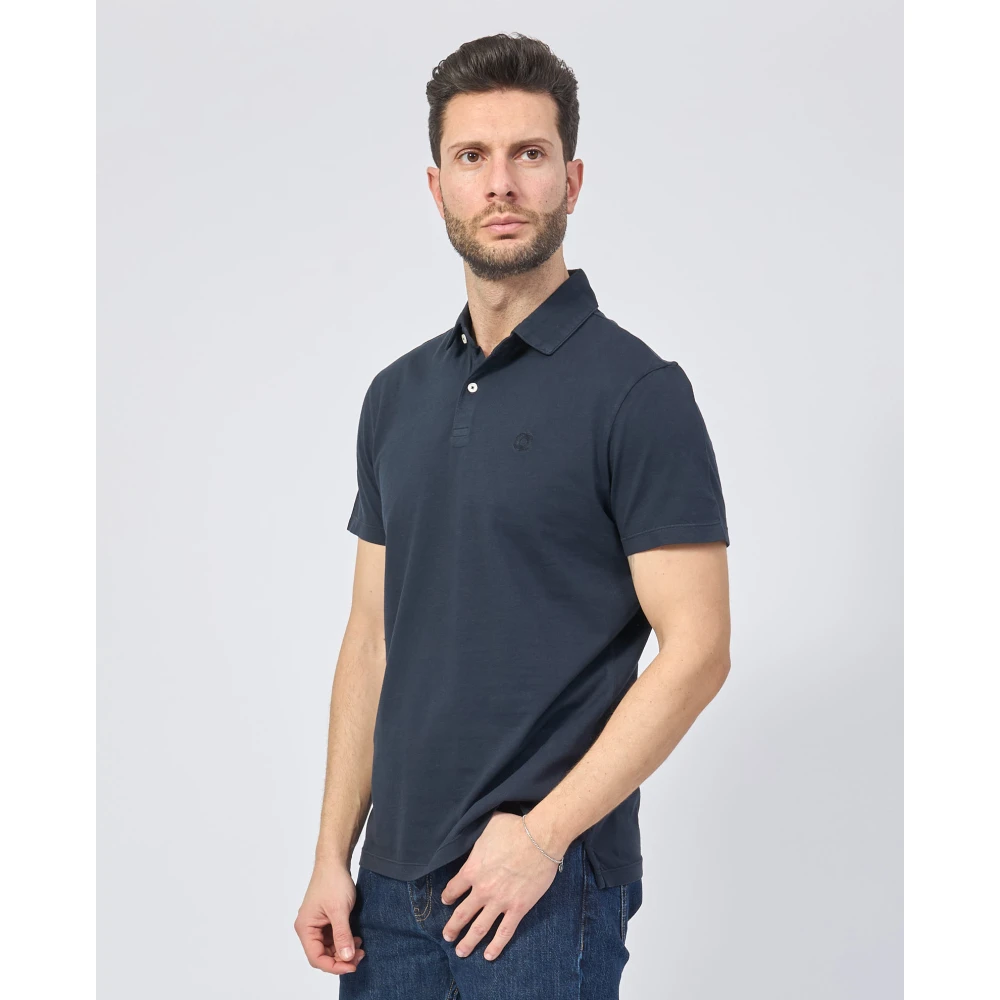 Ecoalf Biologisch Katoen Blauw Poloshirt Blue Heren