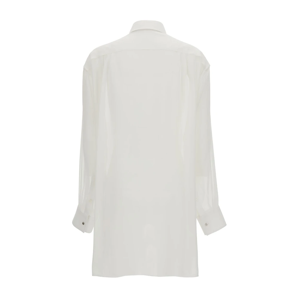 Stella Mccartney Klassieke Witte Zijden Overhemd White Dames