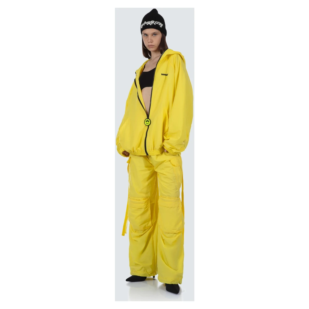 Barrow Nylon jas met logo en gepersonaliseerde rits Yellow Unisex