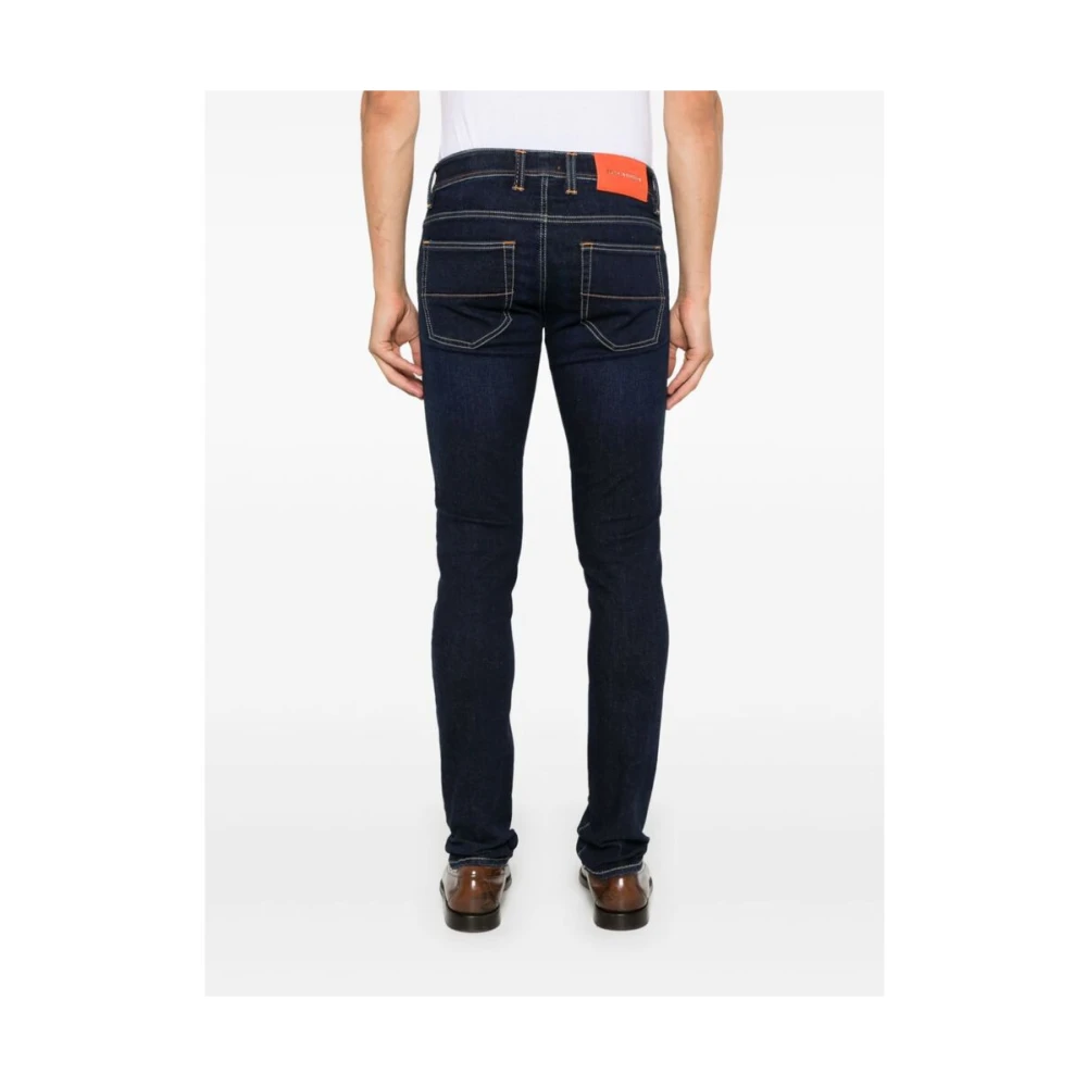 Tramarossa Indigo Blauwe Denim Jeans Slim Fit Blue Heren