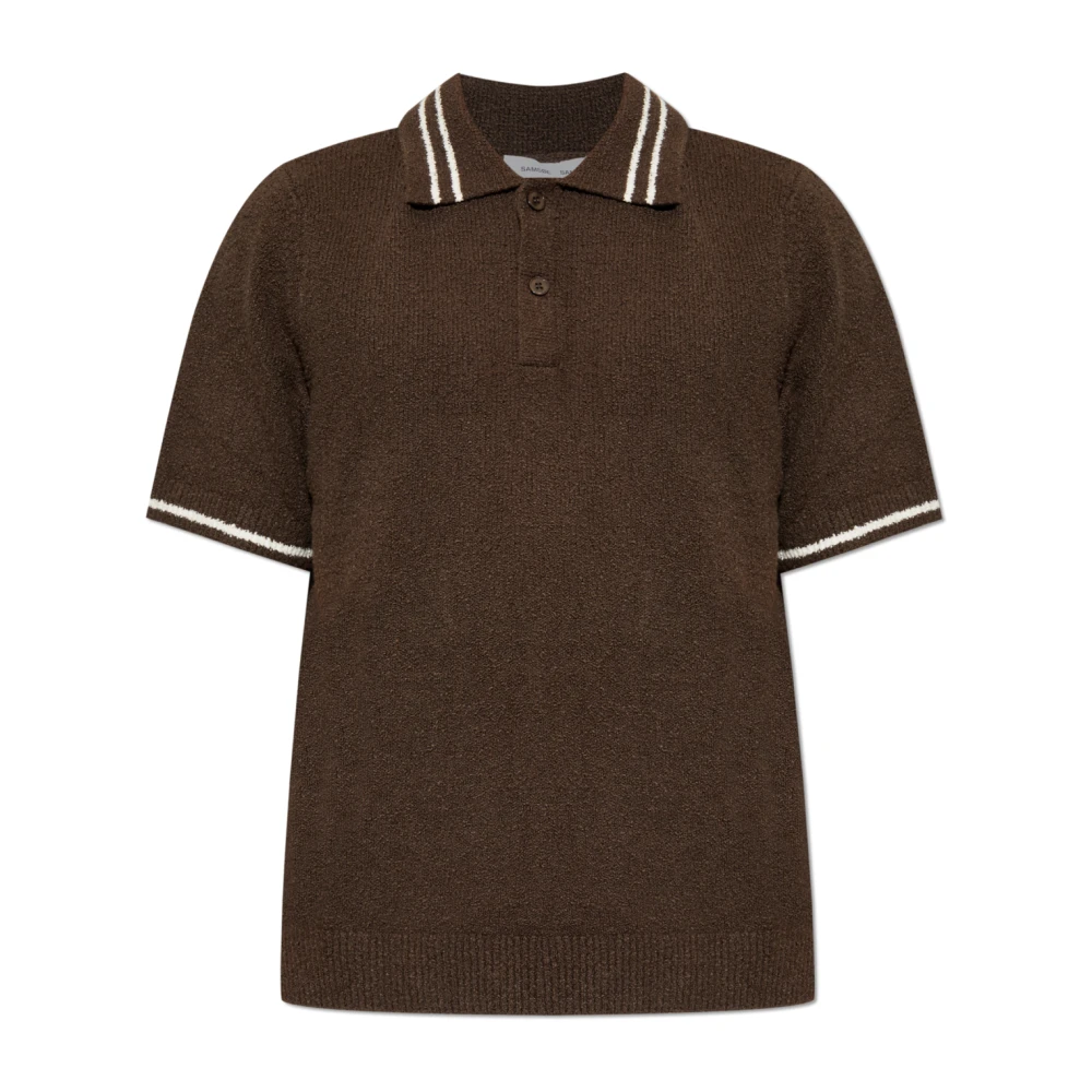 Samsøe Samsøe Polo Shirts, Male, S, Sapedro Polo Brown