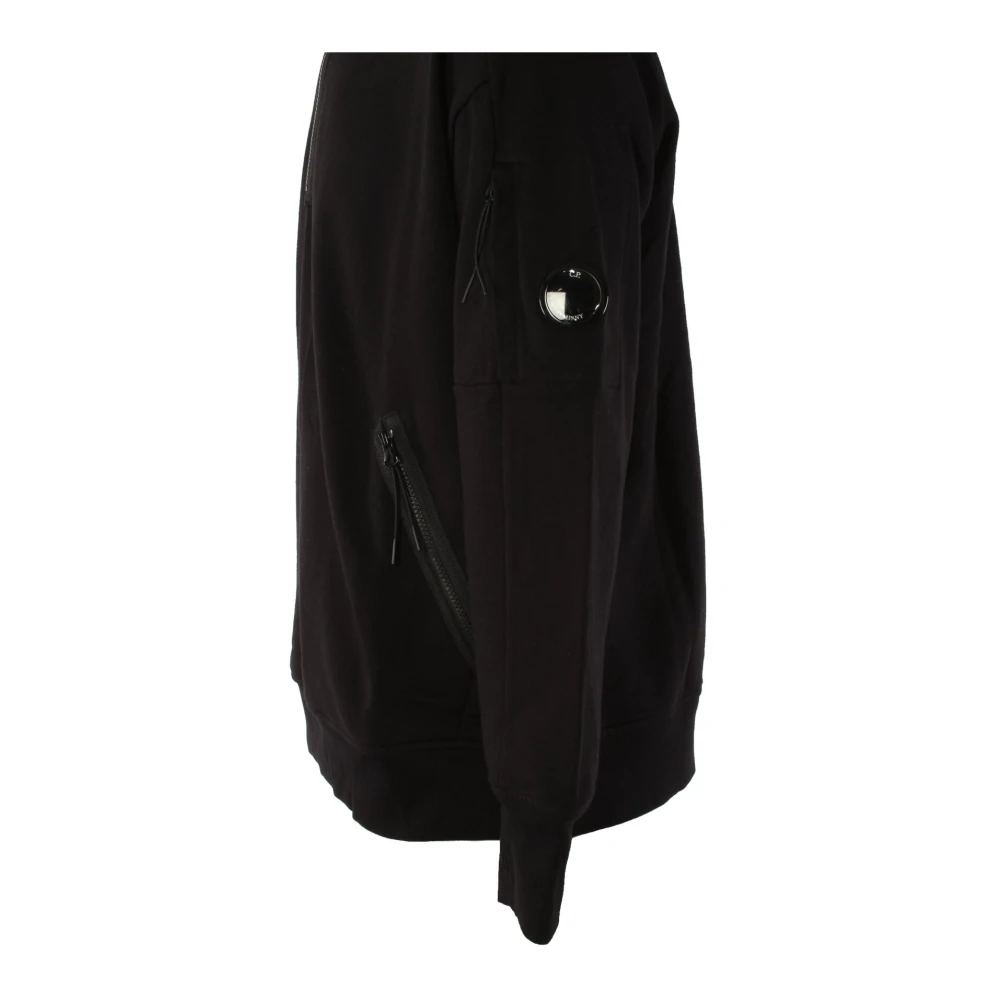 C.P. Company Diagonal Raised Fleece Sweater Black Heren