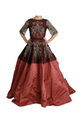 Crystal Chandelier Silk Princess Gown