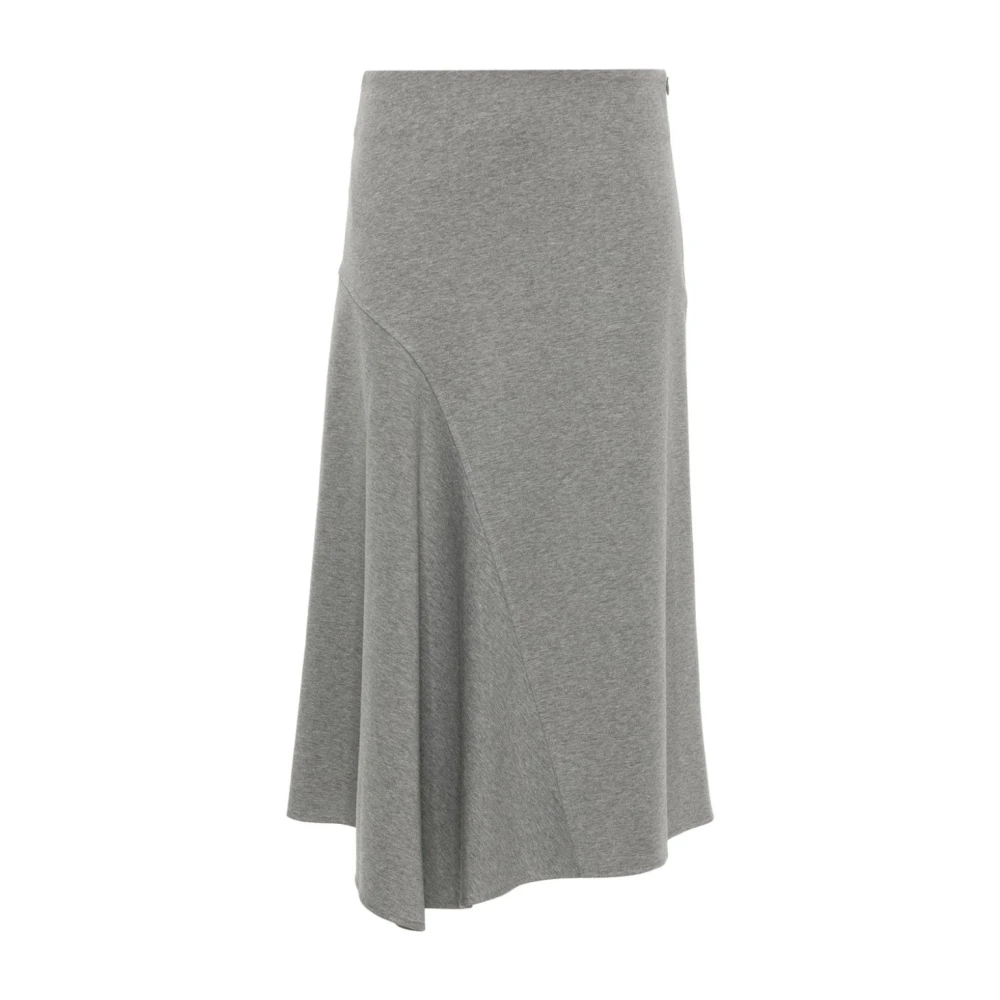 BRUNELLO CUCINELLI Ash Grey A-Line Flared Skirt Gray Dames