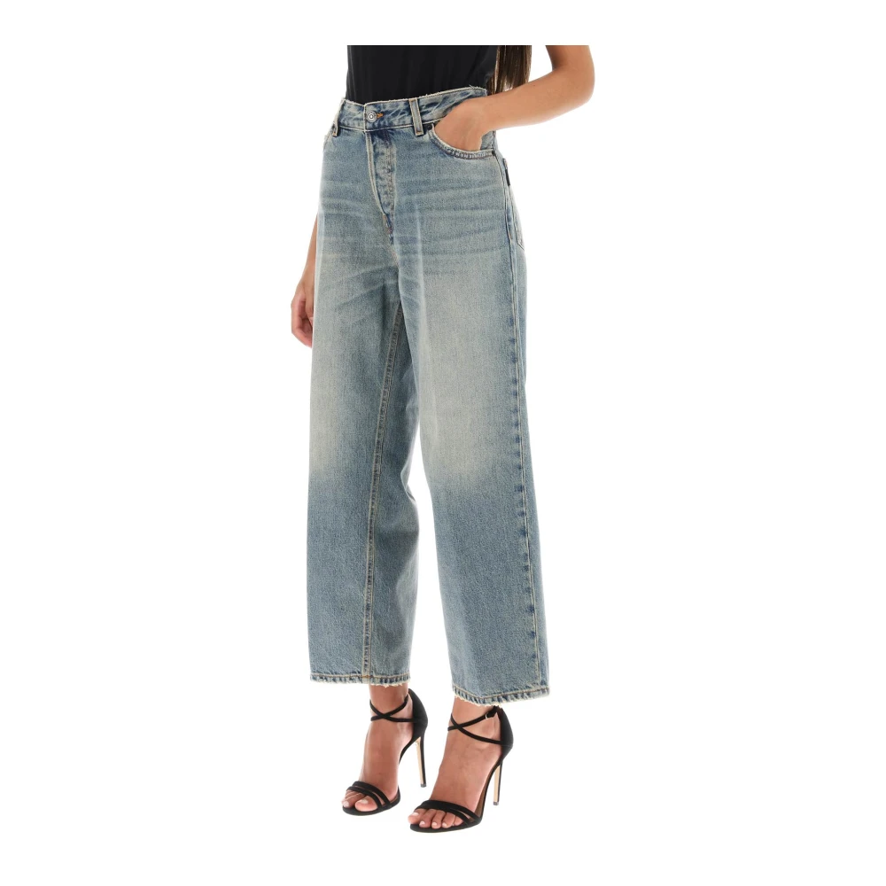 Haikure Cropped jeans met rechte pijpen en vintage wassing Blue Dames
