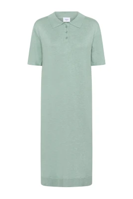 Blå Surf Melange Polo Klänning