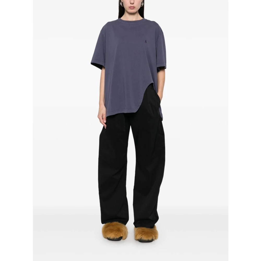 The Attico Paarse Crew Neck T-shirts en Polos Purple Dames