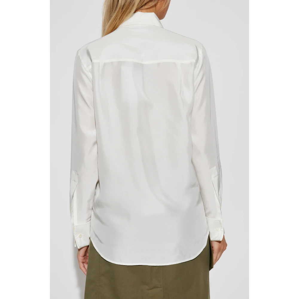 Burberry Zijden overhemd White Dames