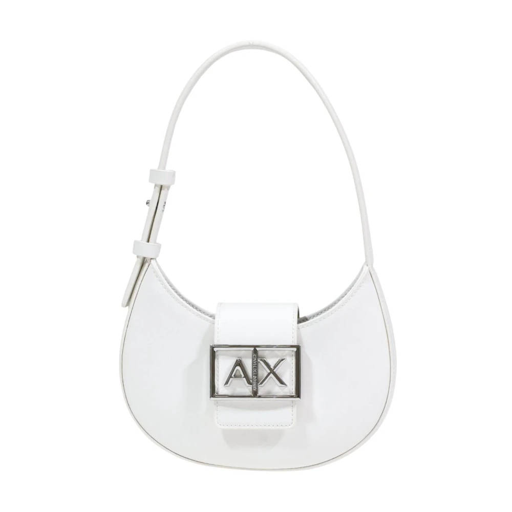 Armani Exchange Women's White Polyester Handbag With Detailed Finish