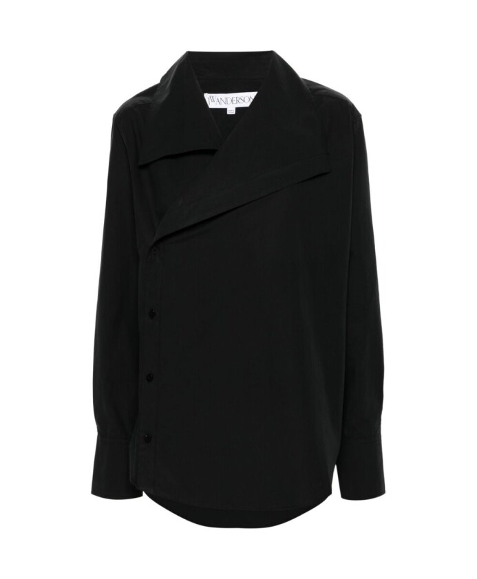 black-poplin-asymmetric-shirt-design
