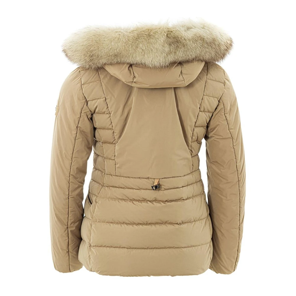 Peuterey Elegante Beige Polyester Jas voor Vrouwen Beige Dames